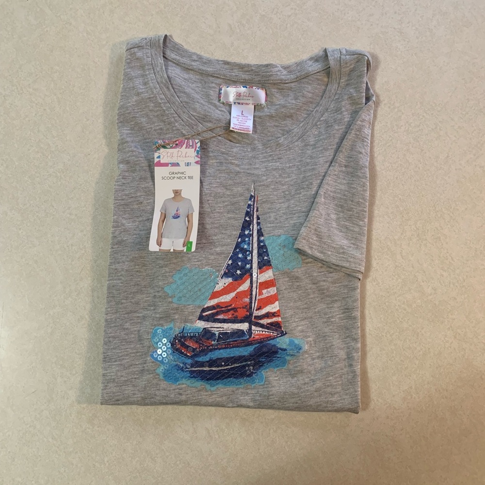 Graphic Tee w/ Sailboat Design